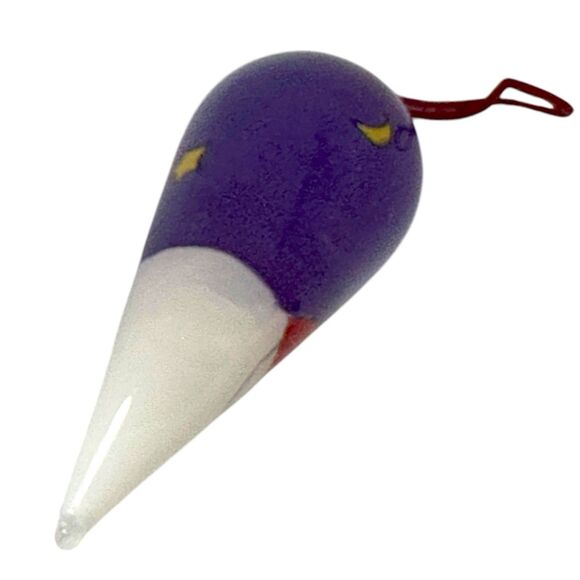 Christmas House "SNOWMAN"  Reversed Hand Painted Christmas Glass Ornament - Picture 4 of 7